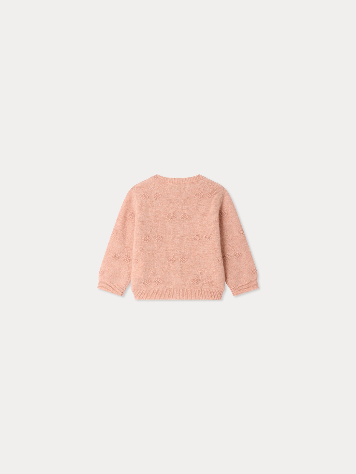 Tibile baby cardigan with cherries in cashmere