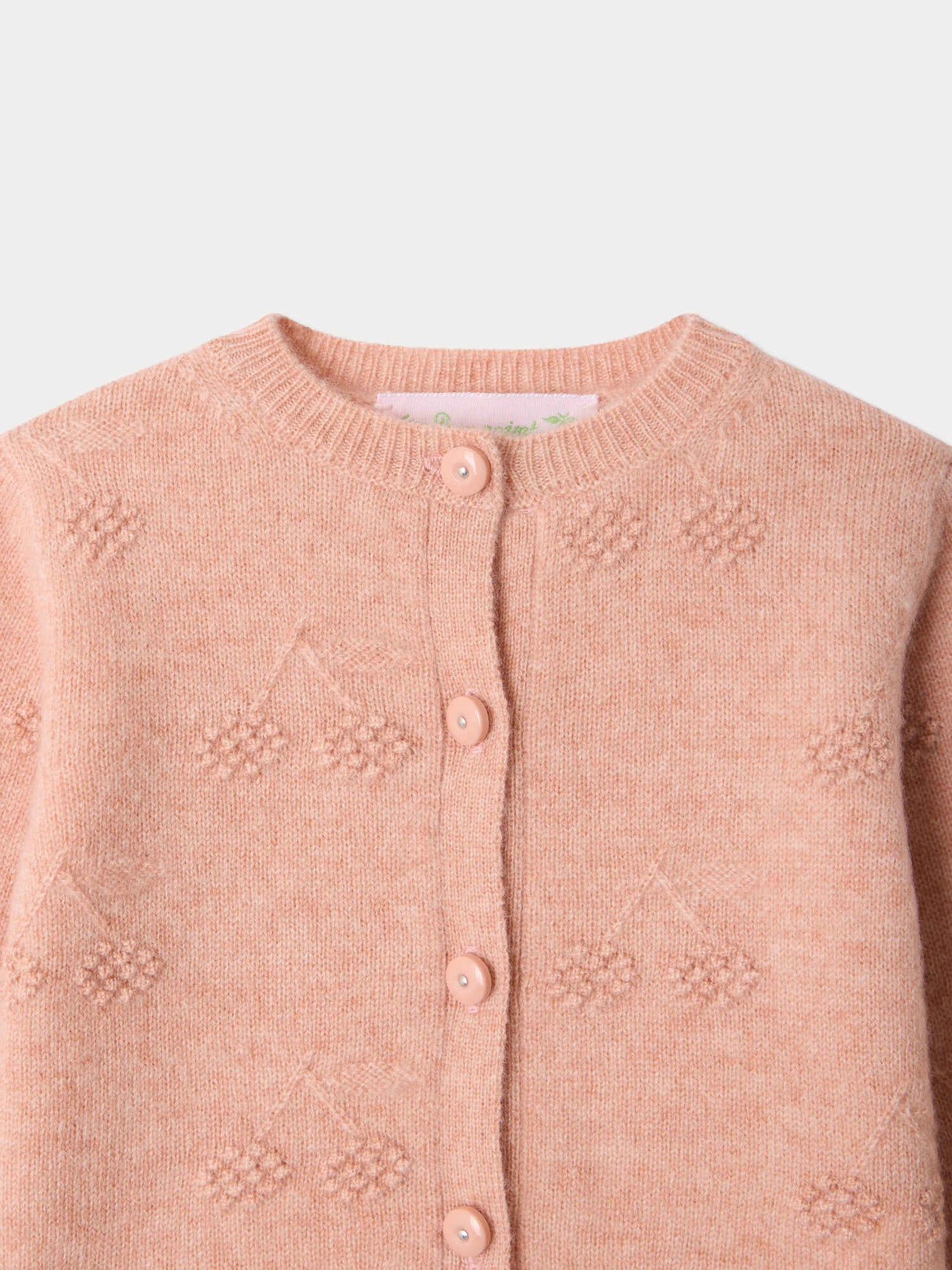 Tibile baby cardigan with cherries in cashmere