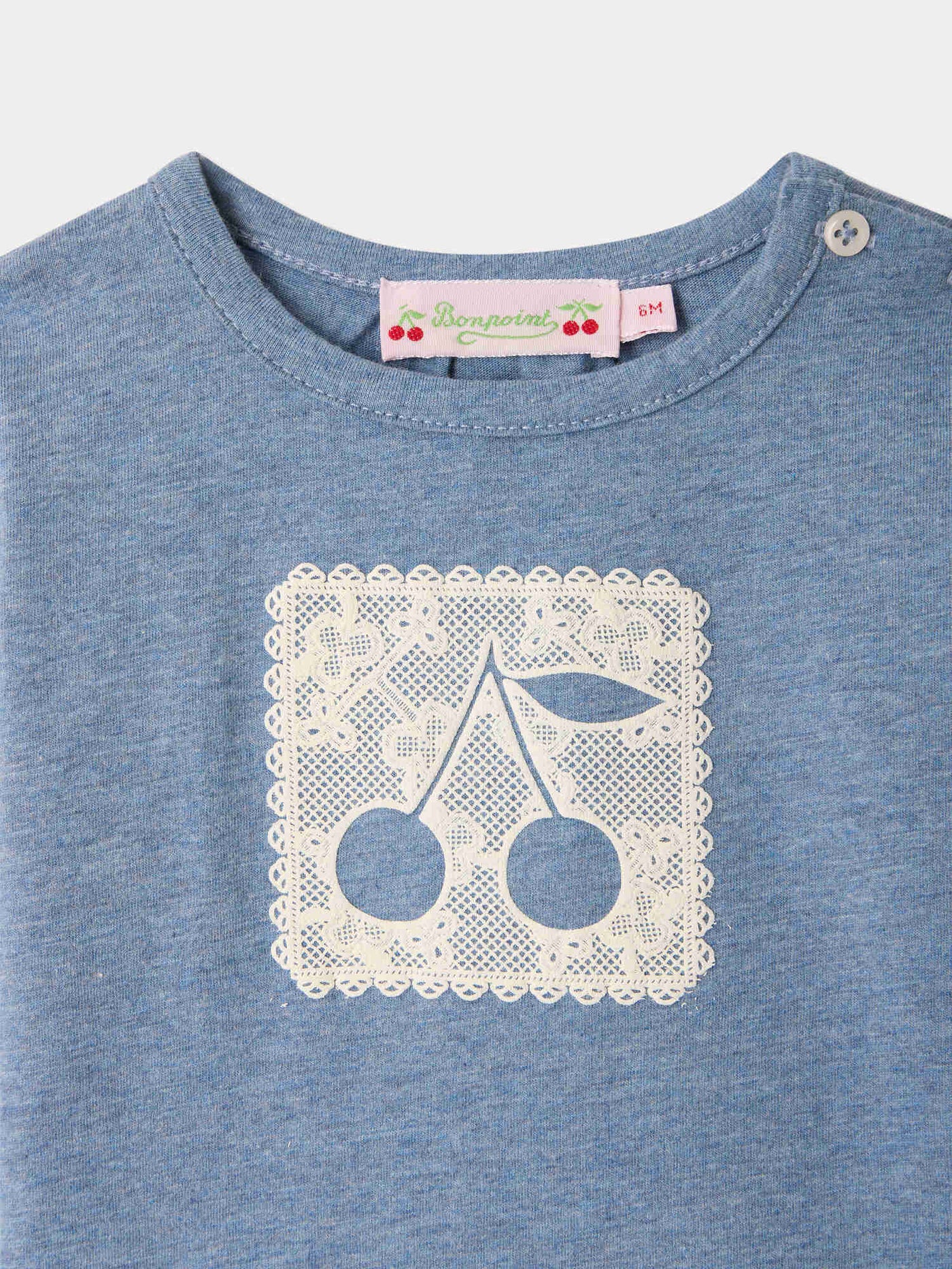 オーガニックコットン チェリー ドイリープリント Tシャツ