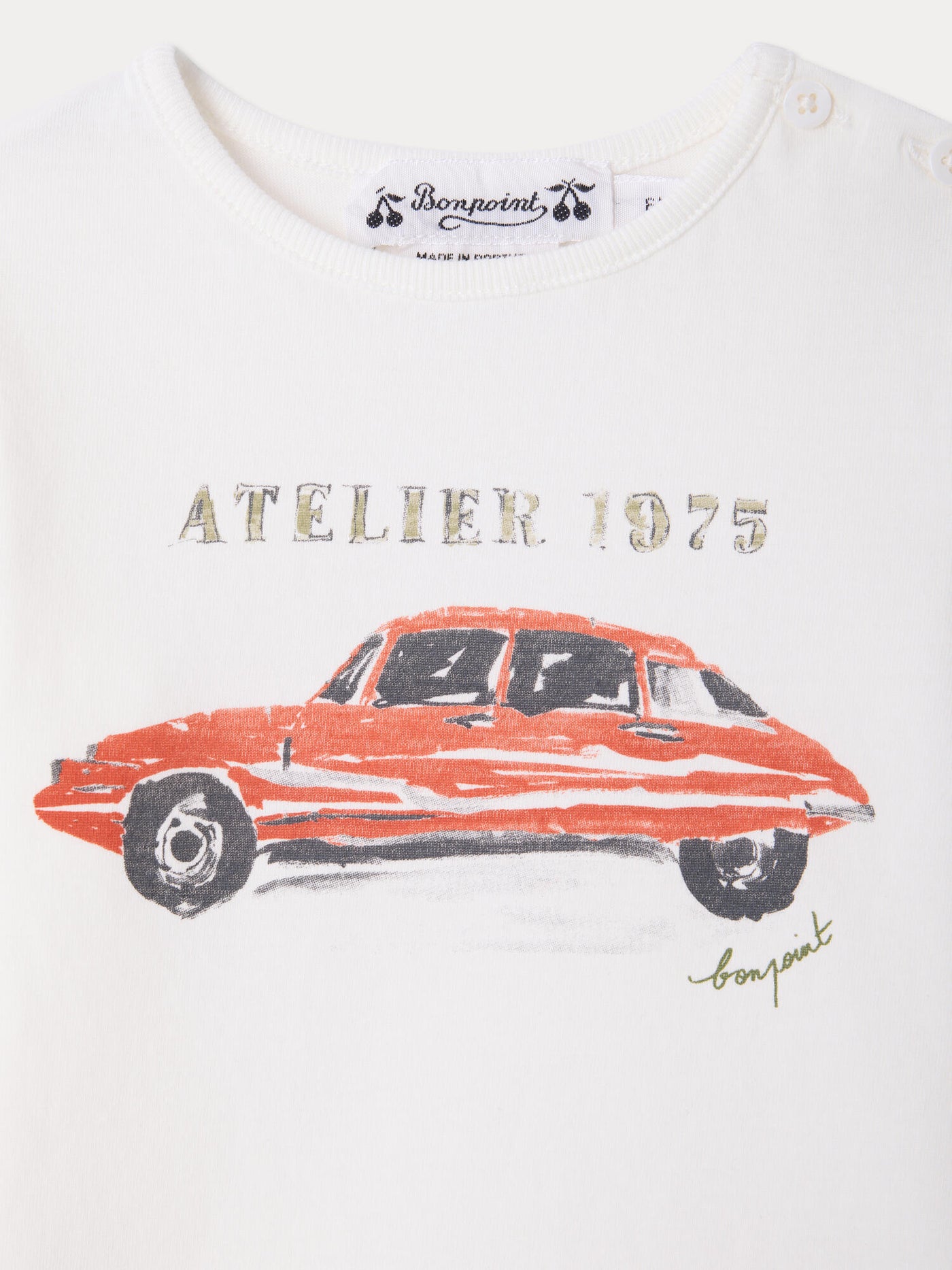 Tahsin baby t-shirt with car print in organic cotton