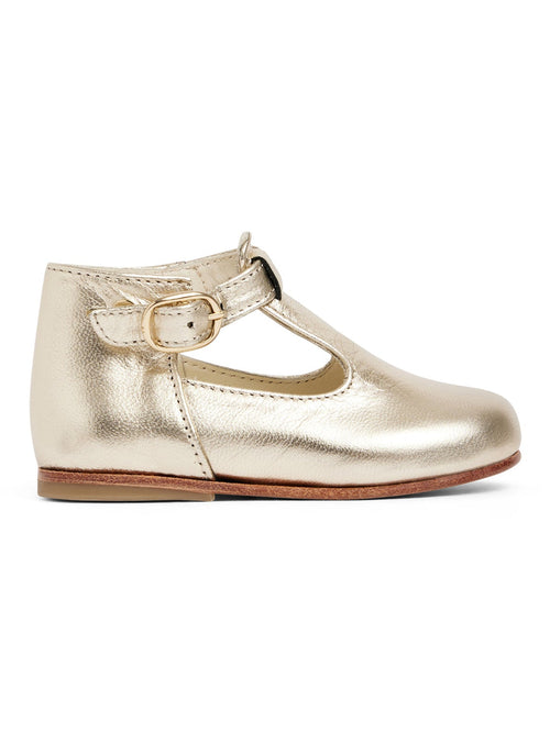 First Steps Leather Shoes gold