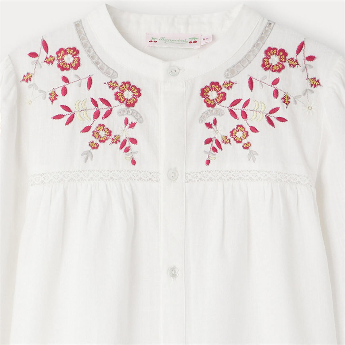 ボンポワン オンラインストア | Bonpoint 刺繍ブラウス 