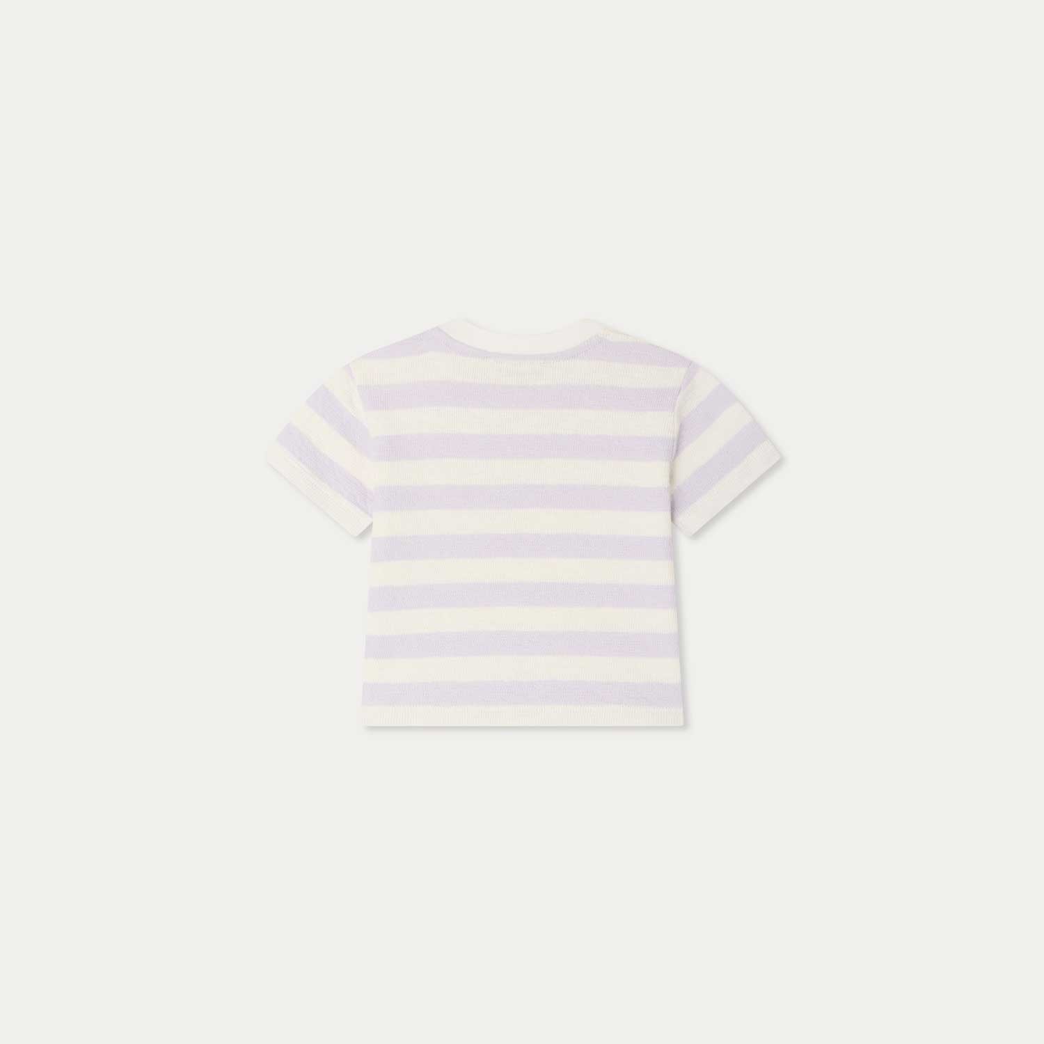 チェリーアップリケ ボーダーTシャツ