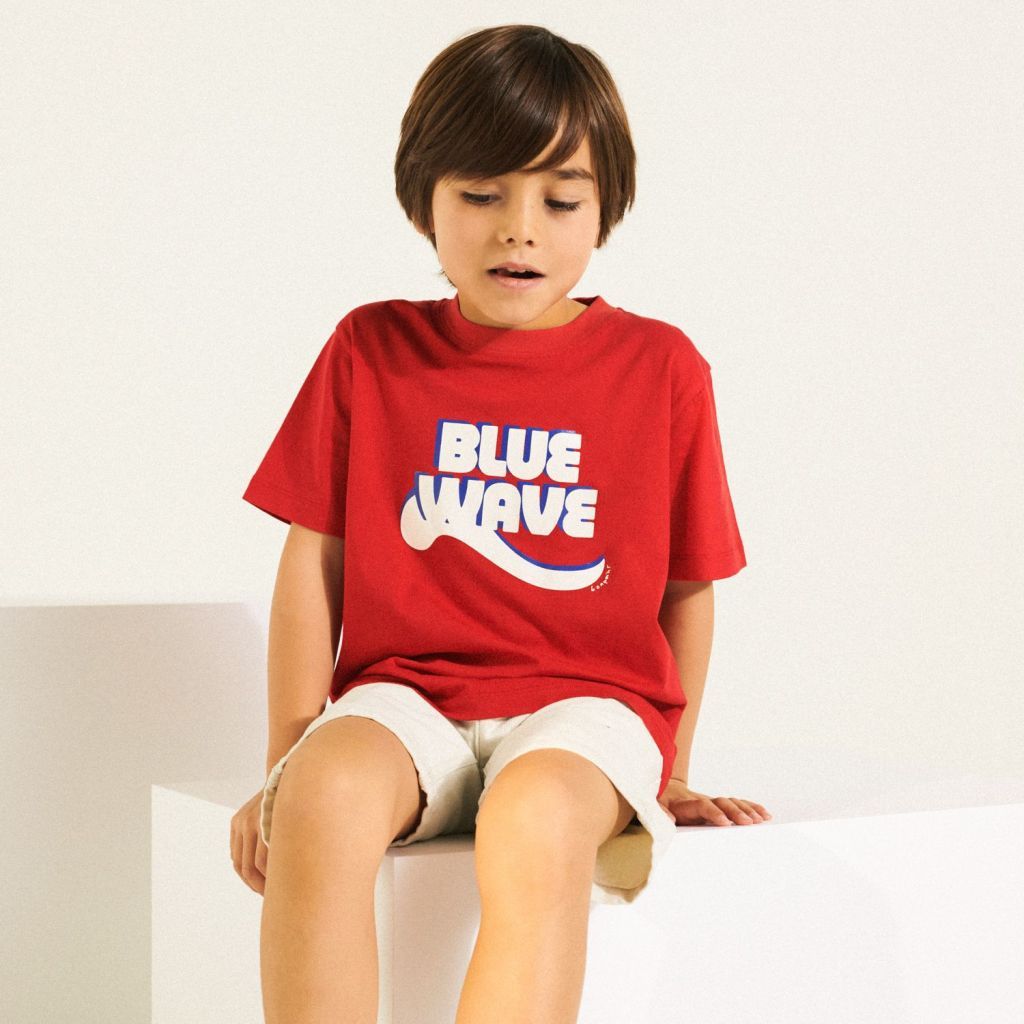 BLUE WAVE プリントTシャツ