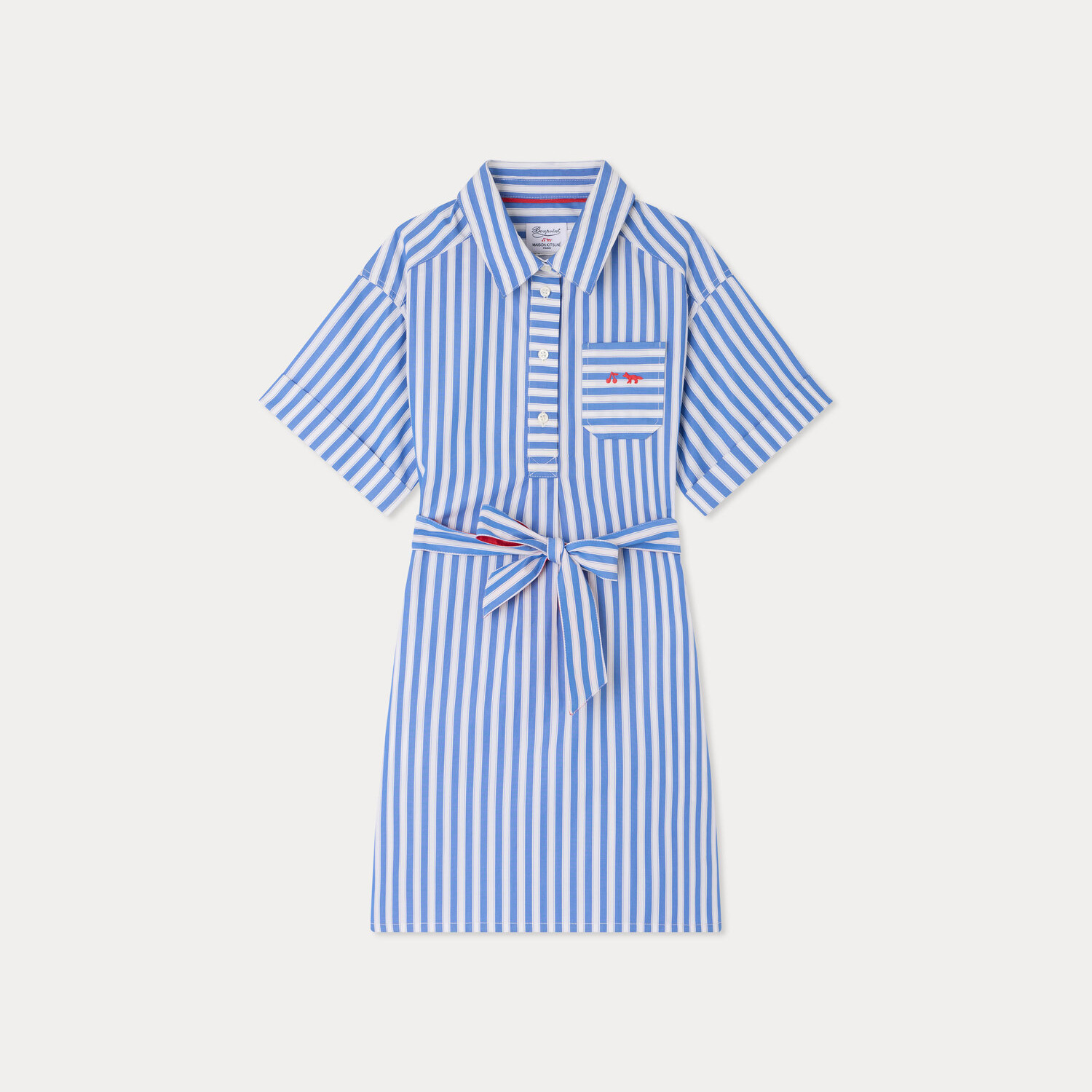 Bonpoint × Maison Kitsuné ストライプ シャツドレス