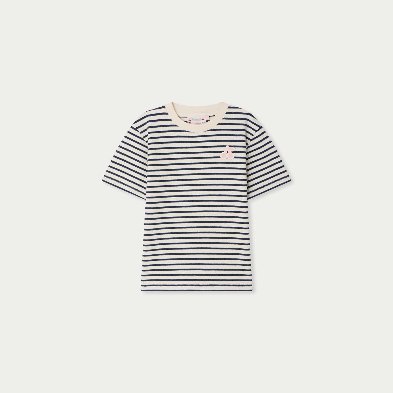 ボーダー チェリーパッチTシャツ
