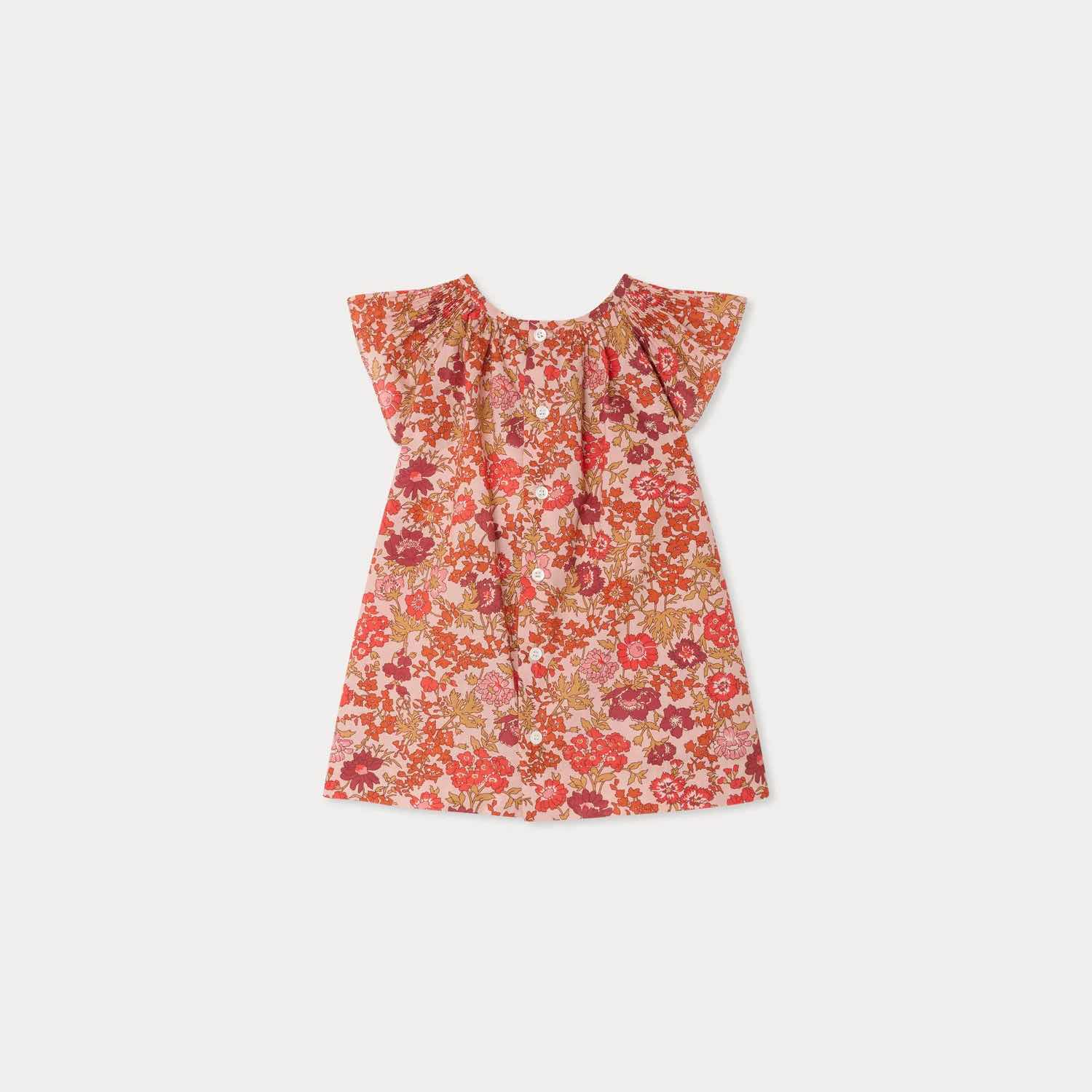 リバティファブリック スモッキング ドレス