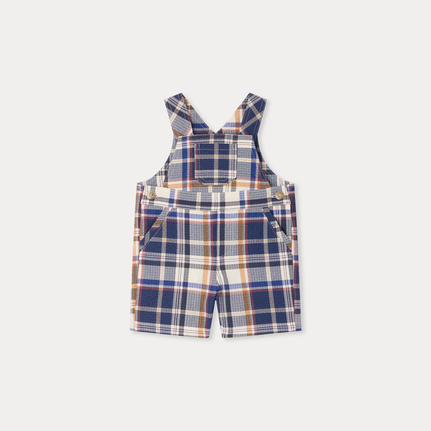 チェック オーバーオール