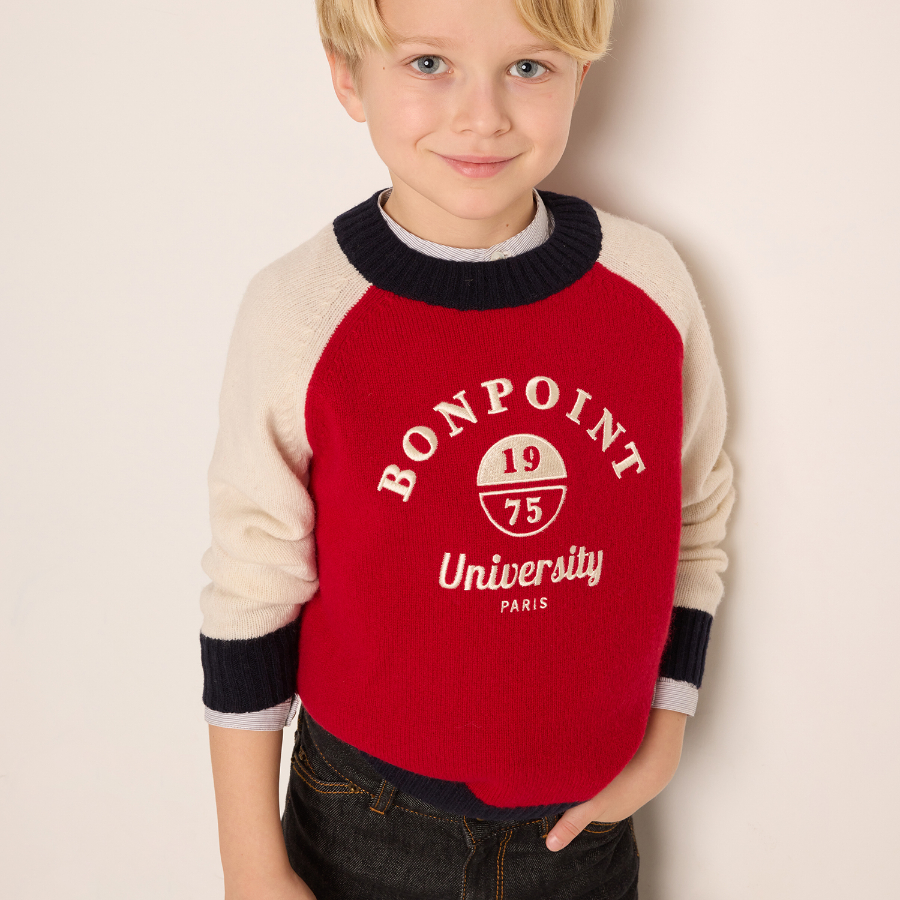 Bonpoint University Paris 刺繍セーター