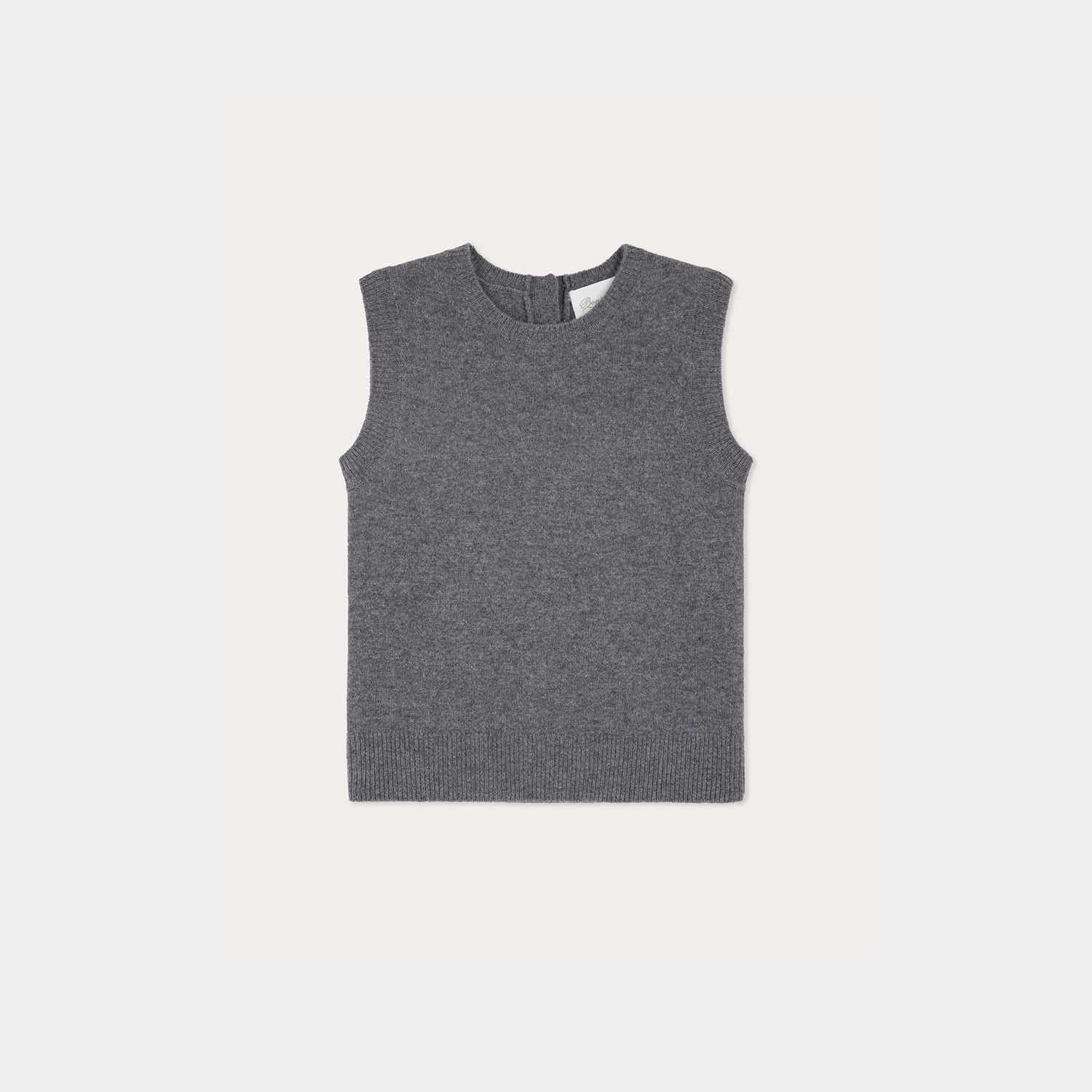 カシミヤ ノースリーブセーター