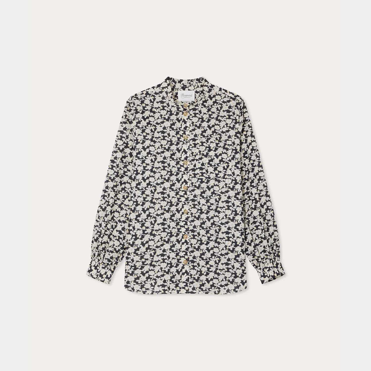 スタンドカラーブラウス